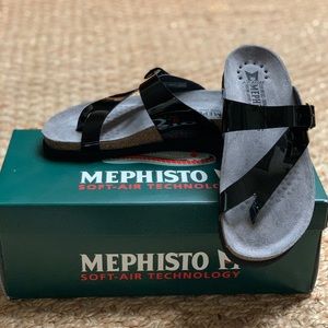 Mephisto Women’s ‘Helen’ Sandal, Black Patent, 7